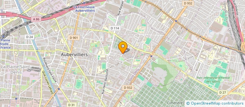 localisation de l'entreprise MADAME LAETITIA ULYSSE  AUBERVILLIERS