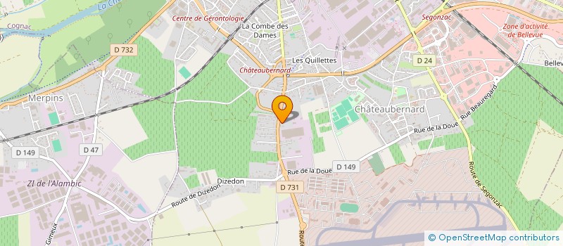 localisation de l'entreprise MADAME LAETITIA VANNUCCI  CHATEAUBERNARD