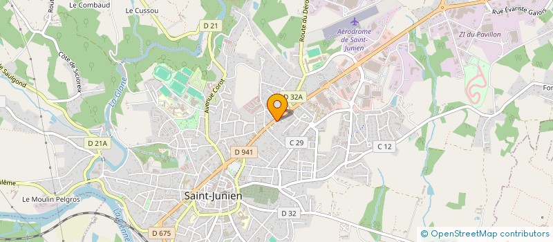 localisation de l'entreprise MADAME LAETITIA VERGNE à SAINT-JUNIEN