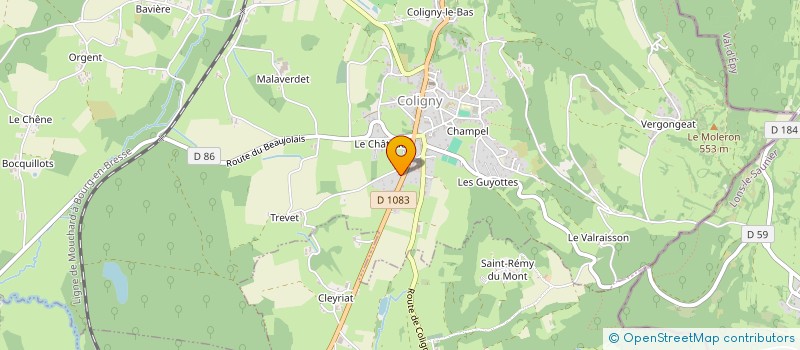 localisation de l'entreprise MADAME LAETITIA VERNOUX  COLIGNY