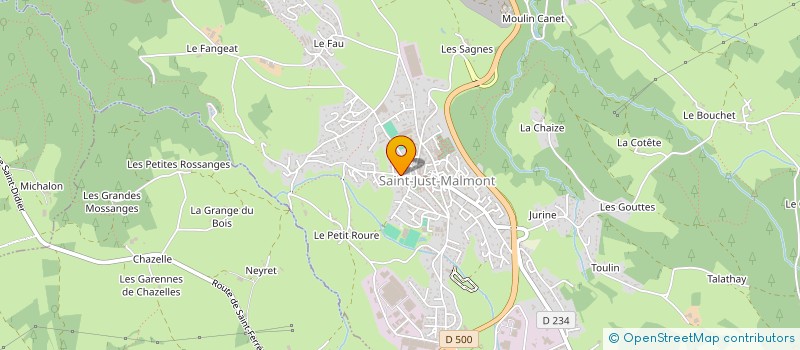 localisation de l'entreprise MADAME LAETITIA VITALI à SAINT-JUST-MALMONT