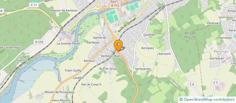 localisation de l'entreprise MADAME LAETITIA WIEROWICZ  LANDERNEAU