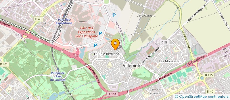 localisation de l'entreprise MADAME LAETITIA ZELJKO à VILLEPINTE