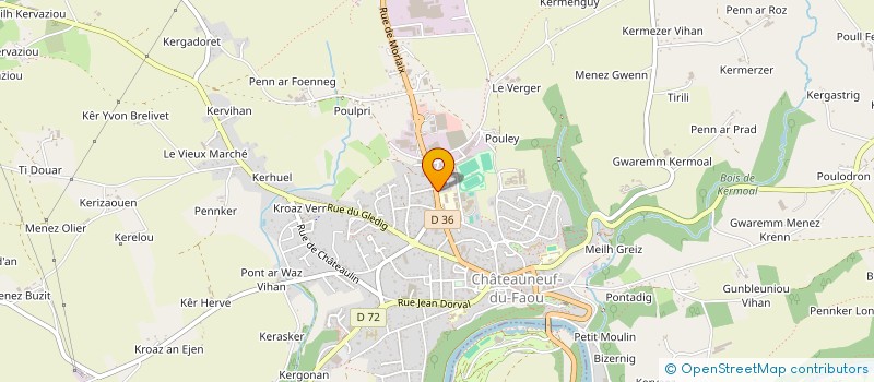 localisation de l'entreprise MADAME LAGA N DAH à CHATEAUNEUF-DU-FAOU