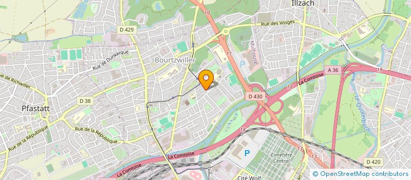 localisation de l'entreprise MADAME LAMIA BOUBAKER à MULHOUSE