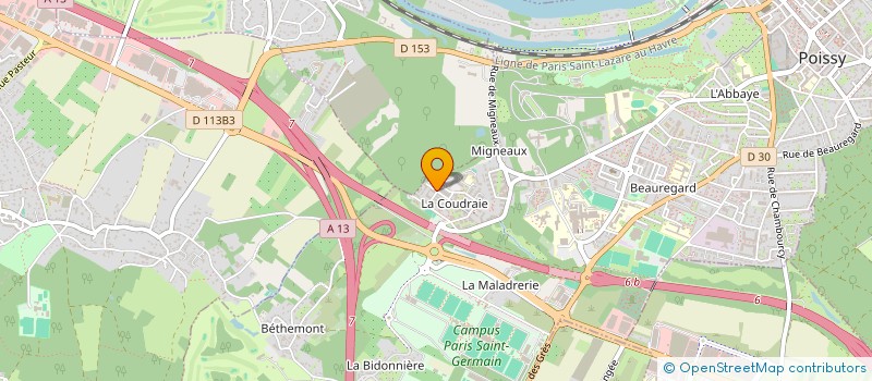 localisation de l'entreprise MADAME LAMIA LAMHAMDI  POISSY