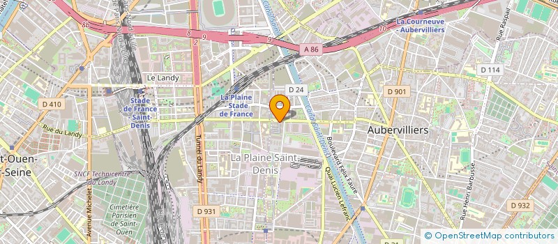 localisation de l'entreprise MADAME LARA EVE à AUBERVILLIERS