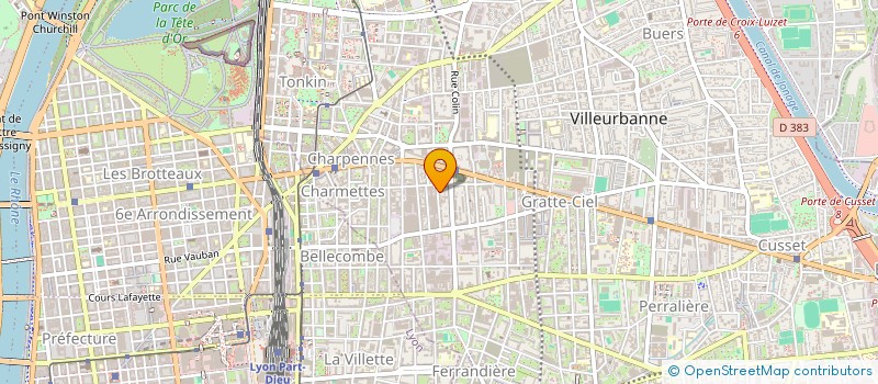 localisation de l'entreprise MADAME LARA JULIE REYNAUD  VILLEURBANNE