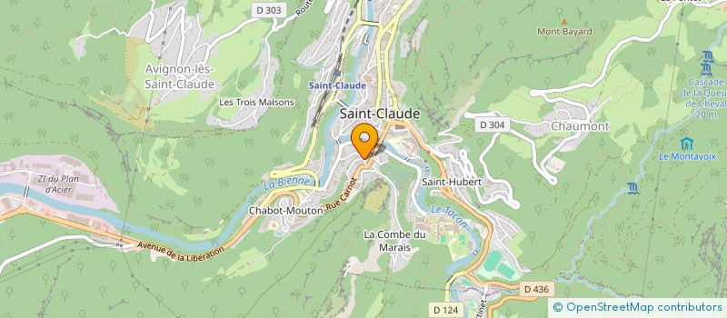 localisation de l'entreprise MADAME LATIFA BEN HLIMA  SAINT-CLAUDE