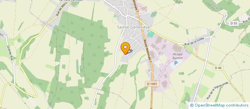 localisation de l'entreprise MADAME LAURA ALLART  SAINTE-GENEVIEVE