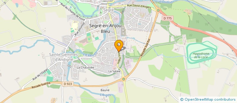 localisation de l'entreprise MADAME LAURA BEDOUET à SEGRE-EN-ANJOU BLEU