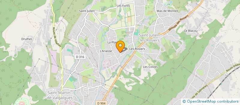 localisation de l'entreprise MADAME LAURA BERTOSSI  SAINT-JULIEN-LES-ROSIERS