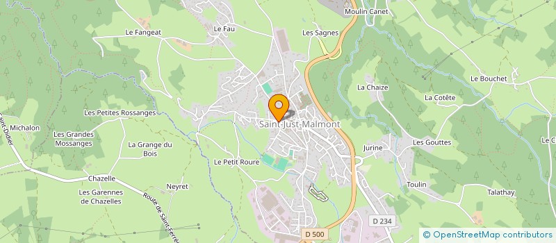 localisation de l'entreprise MADAME LAURA BERTRAND  SAINT-JUST-MALMONT