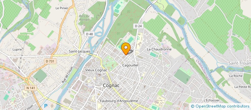 localisation de l'entreprise MADAME LAURA BONNIN à COGNAC