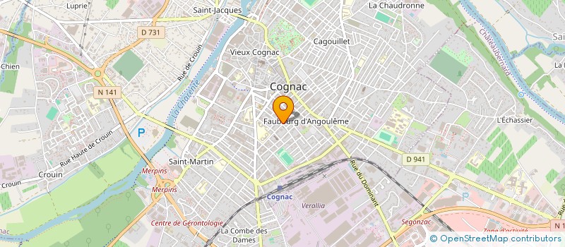 localisation de l'entreprise MADAME LAURA BOURINET à COGNAC