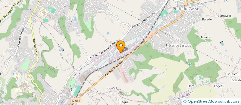 localisation de l'entreprise MADAME LAURA CHAMINADE  PONT-DU-CASSE