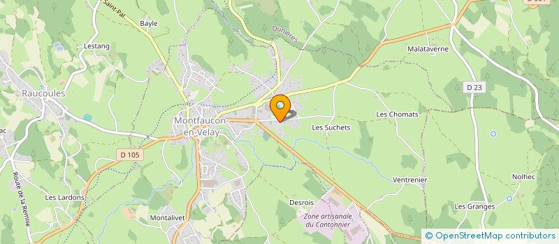 localisation de l'entreprise MADAME LAURA CHAUDIER  MONTFAUCON-EN-VELAY