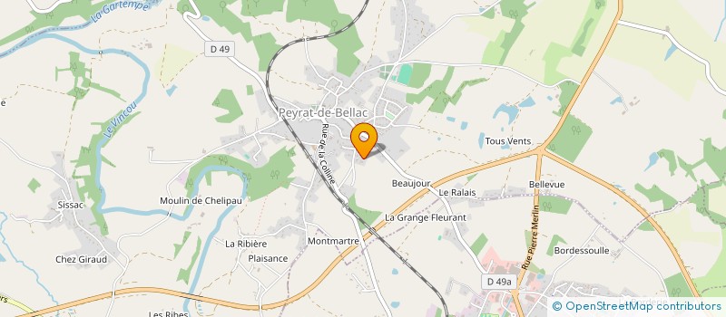 localisation de l'entreprise MADAME LAURA CORREA GONZALEZ à PEYRAT-DE-BELLAC