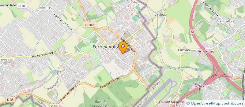 localisation de l'entreprise MADAME LAURA COURTIN à FERNEY-VOLTAIRE