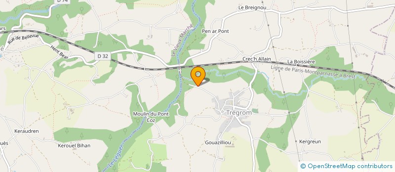 localisation de l'entreprise MADAME LAURA DE CARVALHO  TREGROM