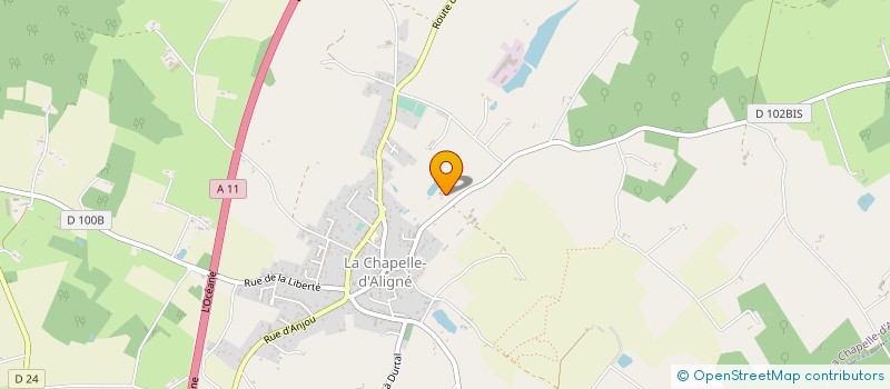 localisation de l'entreprise MADAME LAURA DELEUIL  LA CHAPELLE D ALIGNE