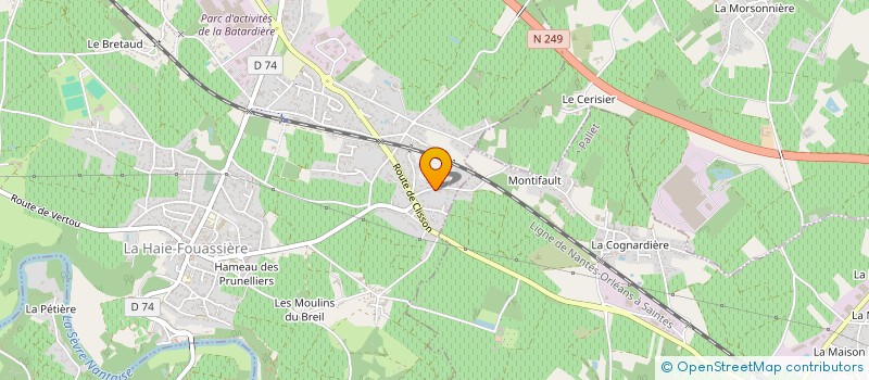 localisation de l'entreprise MADAME LAURA DELHOMMEAU à LA HAIE-FOUASSIERE