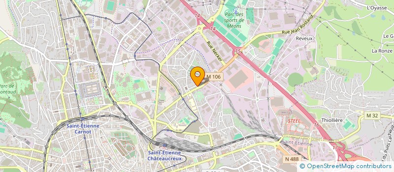 localisation de l'entreprise MADAME LAURA DESCOMBRIS  SAINT-ETIENNE