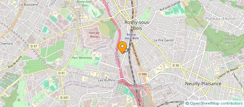 localisation de l'entreprise MADAME LAURA DROUILLARD à ROSNY-SOUS-BOIS