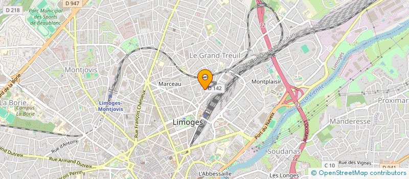 localisation de l'entreprise MADAME LAURA FORTIN à LIMOGES