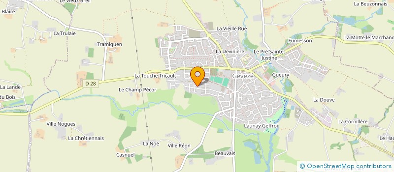 localisation de l'entreprise MADAME LAURA GUERAULT  GEVEZE