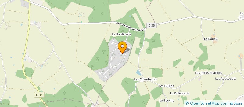 localisation de l'entreprise MADAME LAURA GUERIN à LA SELLE-EN-HERMOY