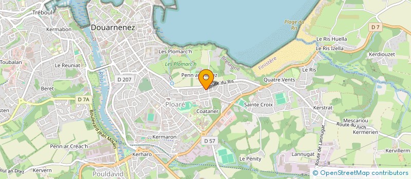 localisation de l'entreprise MADAME LAURA HOARAU  DOUARNENEZ