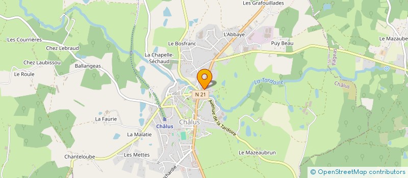 localisation de l'entreprise MADAME LAURA IBERNON MARTINEZ à CHALUS