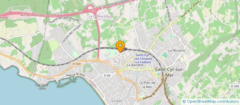 localisation de l'entreprise MADAME LAURA JEFFERY à SAINT-CYR-SUR-MER