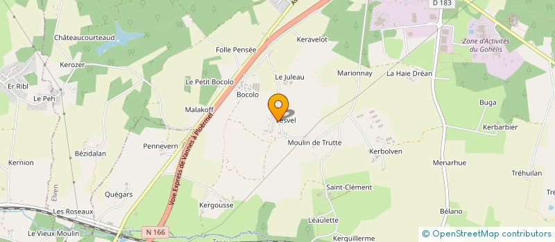 localisation de l'entreprise MADAME LAURA JEGO  ELVEN