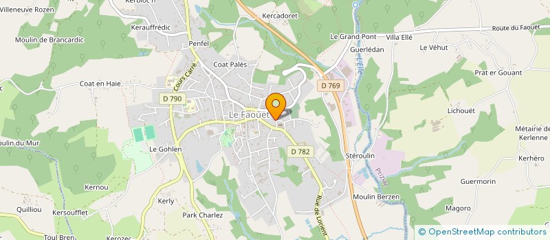 localisation de l'entreprise MADAME LAURA KERGARAVAT  LE FAOUET