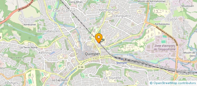 localisation de l'entreprise MADAME LAURA LAMBART à QUIMPER