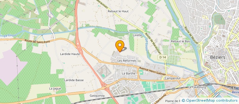 localisation de l'entreprise MADAME LAURA LANGLOIS  BEZIERS