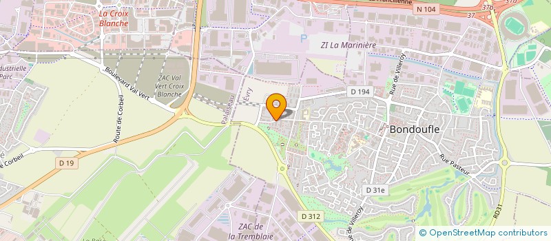 localisation de l'entreprise MADAME LAURA LEBLANC  BONDOUFLE