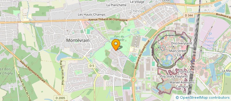 localisation de l'entreprise MADAME LAURA LEMAITRE à MONTEVRAIN