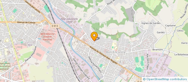 localisation de l'entreprise MADAME LAURA LEROUX  BON-ENCONTRE