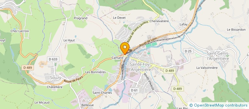 localisation de l'entreprise MADAME LAURA-LINE LABROSSE  SAINTE-FOY-L'ARGENTIERE