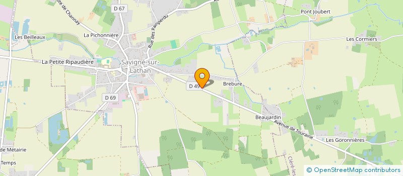 localisation de l'entreprise MADAME LAURA LOISEAU  SAVIGNE-SUR-LATHAN