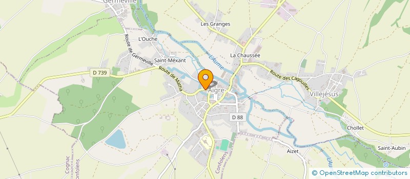 localisation de l'entreprise MADAME LAURA MAILLE  AIGRE