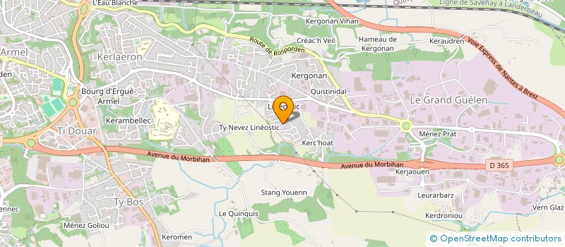 localisation de l'entreprise MADAME LAURA MBA NGUEMA à QUIMPER