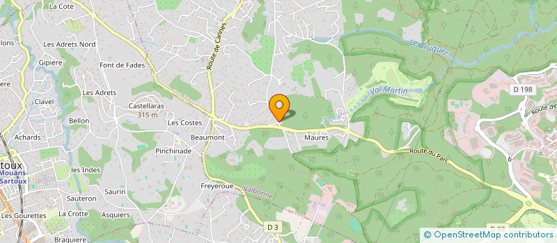 localisation de l'entreprise MADAME LAURA MERCIER  VALBONNE