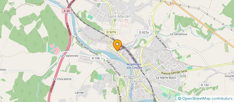 localisation de l'entreprise MADAME LAURA MERLIN à ARGENTON-SUR-CREUSE