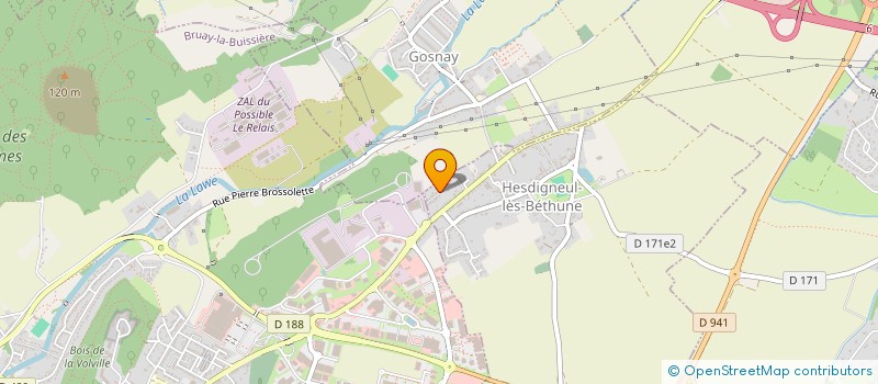 localisation de l'entreprise MADAME LAURA MILLE  HESDIGNEUL-LES-BETHUNE