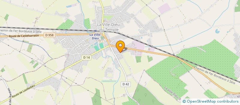 localisation de l'entreprise MADAME LAURA MILON  LA VILLE-DIEU-DU-TEMPLE