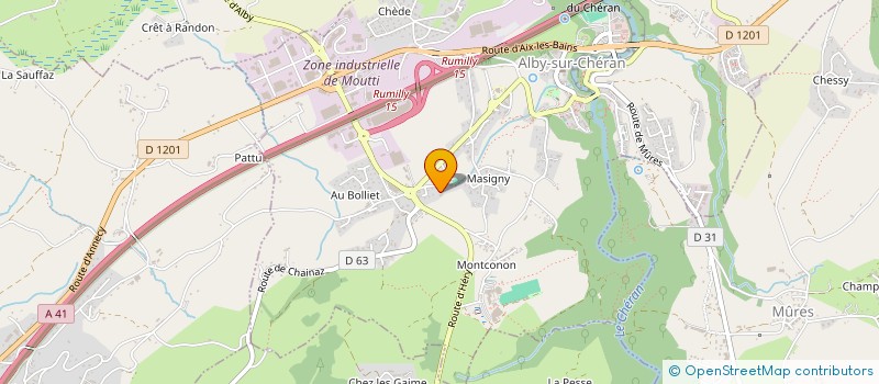 localisation de l'entreprise MADAME LAURA MONGELLAZ  ALBY-SUR-CHERAN